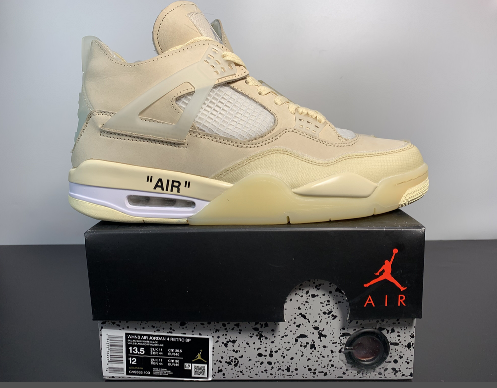 OFF-WHITE x Air Jordan 4 WMNS Mid Sail CV9388-100