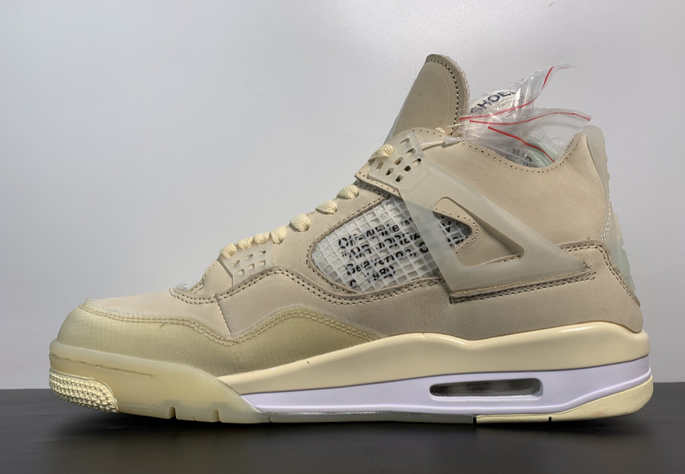 OFF-WHITE x Air Jordan 4 WMNS Mid Sail CV9388-100