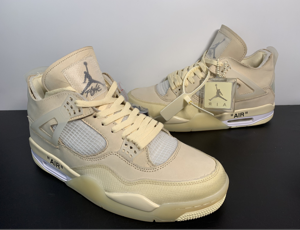 OFF-WHITE x Air Jordan 4 WMNS Mid Sail CV9388-100