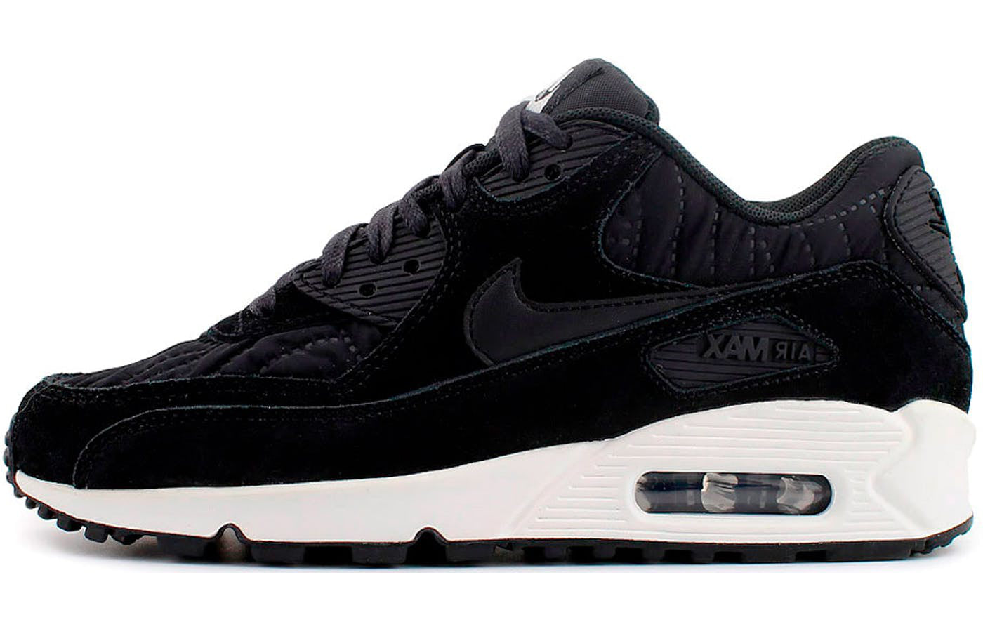 Nike Womens Air Max 90 Premium 'Black Ivory' Black/Black-Ivory 443817-009 KICKSOVER