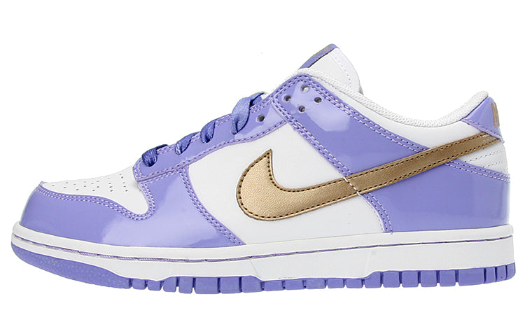 Nike Womens WMNS Dunk Low White/Blue-Grape Cooler 309324-191 sneakmarks