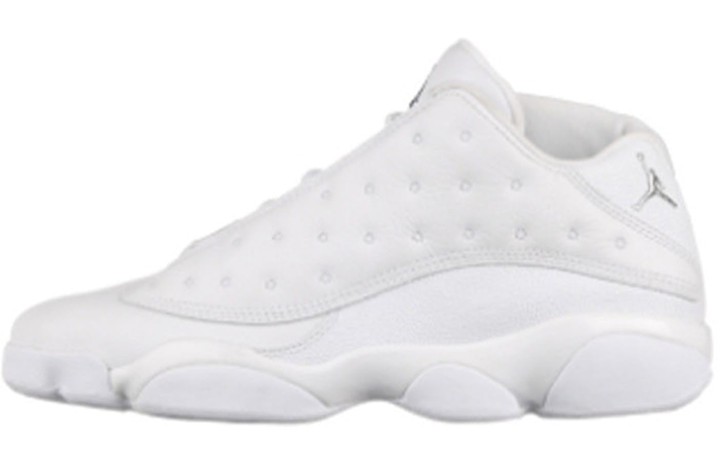 Air Jordan 13 Retro Low 'All White' White/Metallic Silver/Midnight Navy/Ice Blue 310810-103