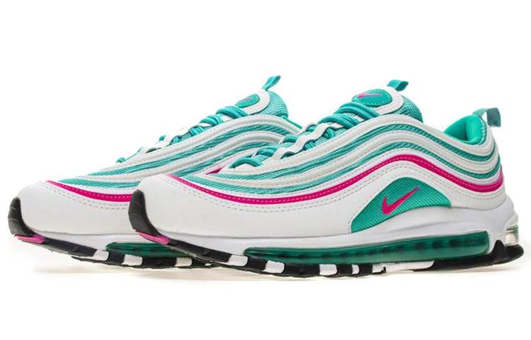 Air Max 97'South Beach' GS White/Pink Blast-Kinetic Green 921522-101 KICKSOVER