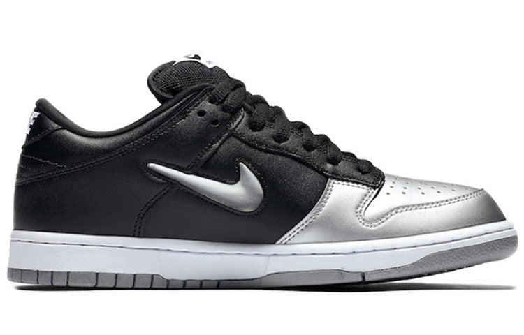 Nike SB Skateboard Dunk Low Supreme - Black Silver CK3480-001 sneakmarks
