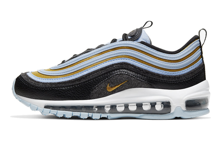 Nike Air Max 97'Fleece' GS Metallic Gold/Light Blue/Black/Grey CD4831-001 KICKSOVER