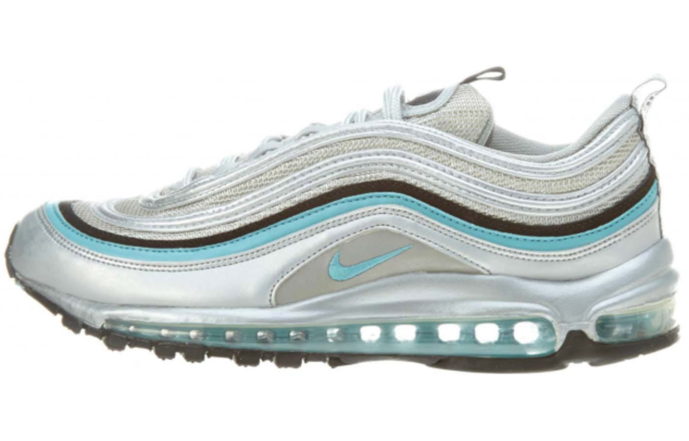 Nike Air Max 97 Mtllc Slvr/Mtllc Slvr-Mnrl Bl 312641-018 KICKSOVER