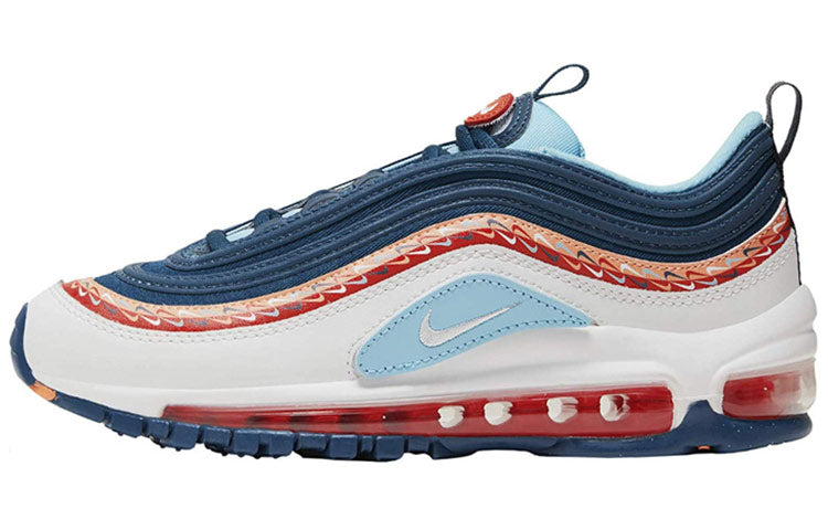 Nike Air Max 97'Swoosh Chain' GS White/Blue/Orange CQ4818-400 KICKSOVER