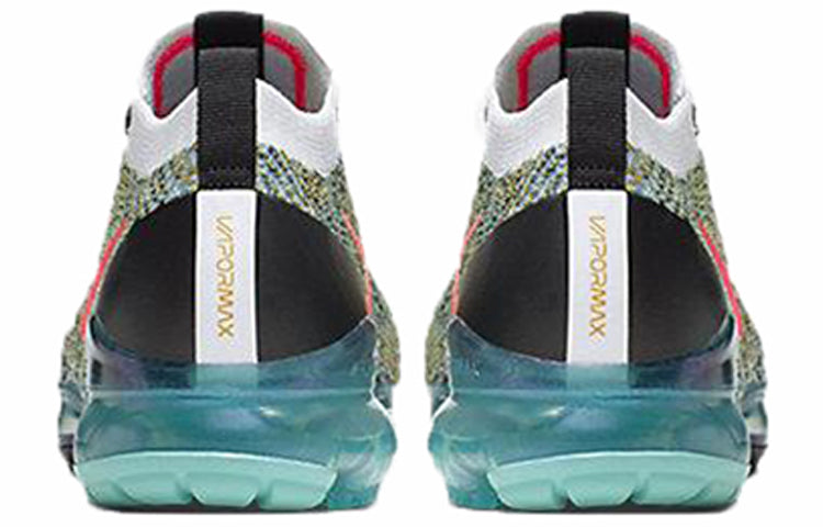Nike Air VaporMax Flyknit 3 White Crimson Turquoise AJ6900-104 KICKSOVER