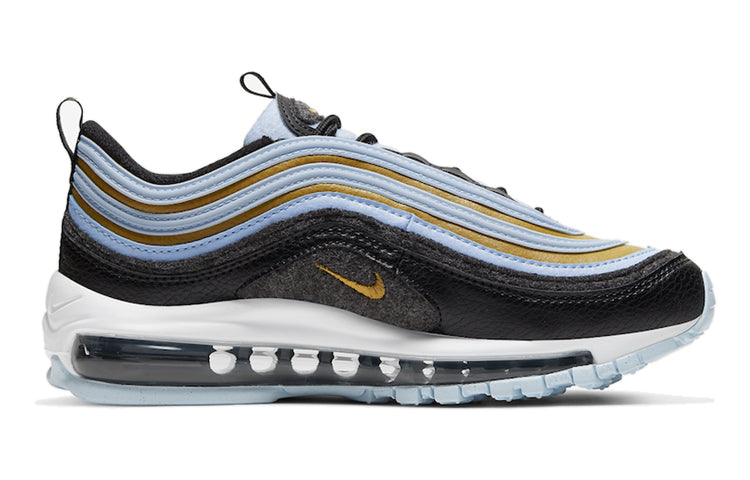 Nike Air Max 97'Fleece' GS Metallic Gold/Light Blue/Black/Grey CD4831-001 KICKSOVER