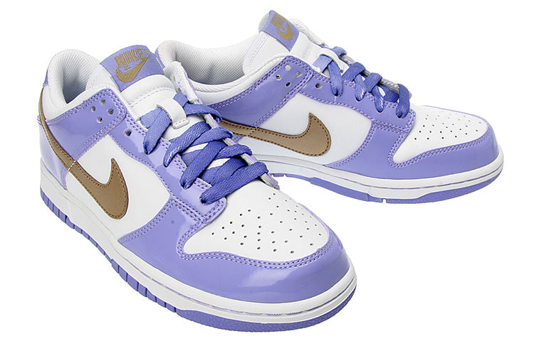Nike Womens WMNS Dunk Low White/Blue-Grape Cooler 309324-191 sneakmarks
