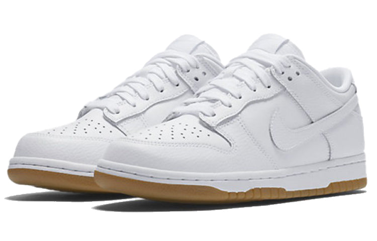 Nike Womens WMNS Dunk Low 'White Gum' White/Pure Platinum/Gum Light Brown/White 311369-100 sneakmarks
