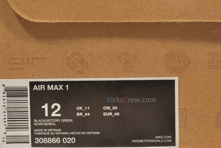 Nike Air Max 1 ACG Pack - Black Victory Green 308866-020 KICKSOVER