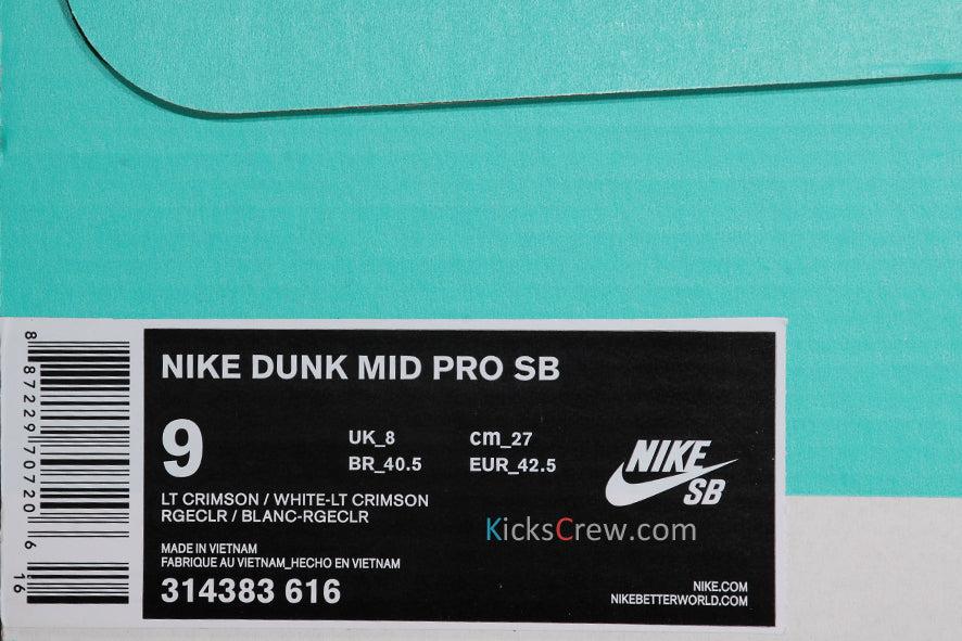Nike Dunk Mid Pro SB 314383-616 sneakmarks