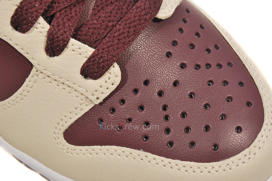 Nike Womens WMNS Dunk Low Red Mahogany Birch 317813-604 sneakmarks
