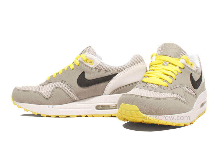 Nike Womens Air Max 1 Medium Grey Sonic Yellow 319986-019 KICKSOVER