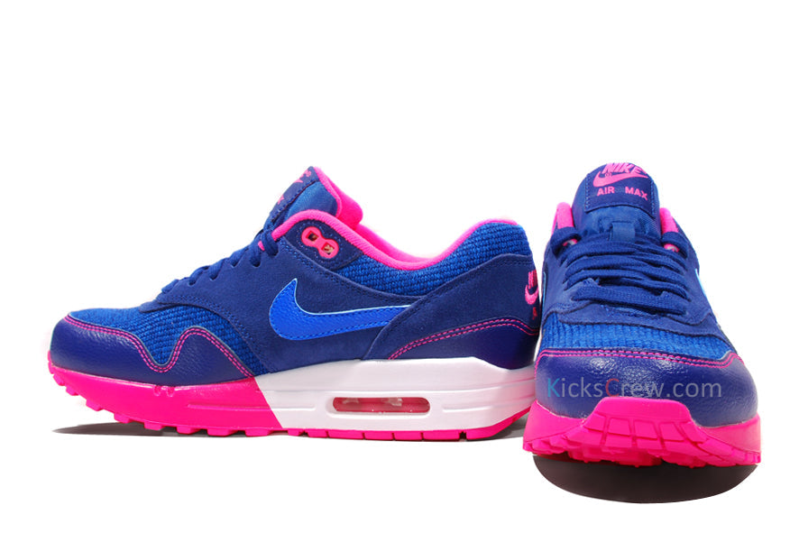 Nike Womens Air Max 1 Game Royal Pink Flash 319986-403 KICKSOVER