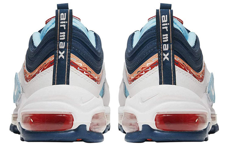 Nike Air Max 97'Swoosh Chain' GS White/Blue/Orange CQ4818-400 KICKSOVER