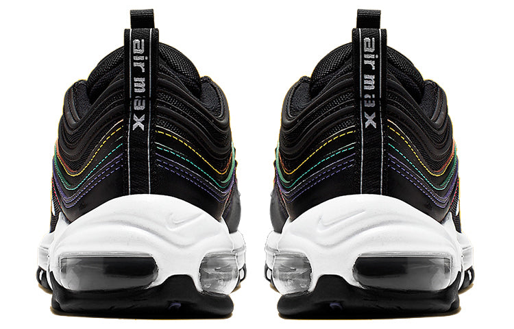 Womens Air Max 97 'Multi Stitching' Black/Psychic Purple-University Gold-White CK0738-001 KICKSOVER