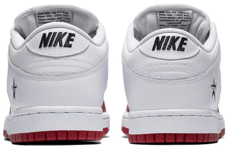Nike SB Skateboard Dunk Low Supreme - White Red CK3480-600 sneakmarks
