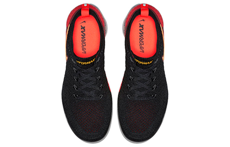 Nike Air VaporMax Flyknit 2 Black Laser Orange 942842-005 KICKSOVER