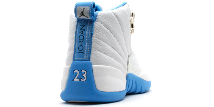 Womens WMNS Air Jordan 12 Retro 'UNC' White/University Blue-Metallic Silver 308243-142