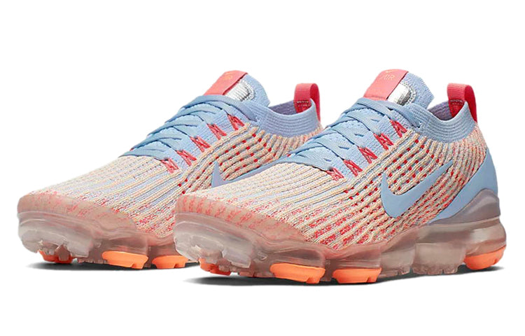 Nike Womens Air VaporMax Flyknit 3 'Blue Orange' Hydrogen Blue/Orange Pulse/Red Orbit/Hydrogen Blue AJ6910-400 KICKSOVER