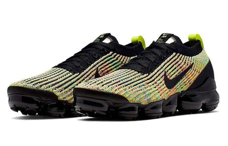 Nike Womens Air VaporMax Flyknit 3 'Multi-Color' Black/Black-Volt AJ6910-004 KICKSOVER