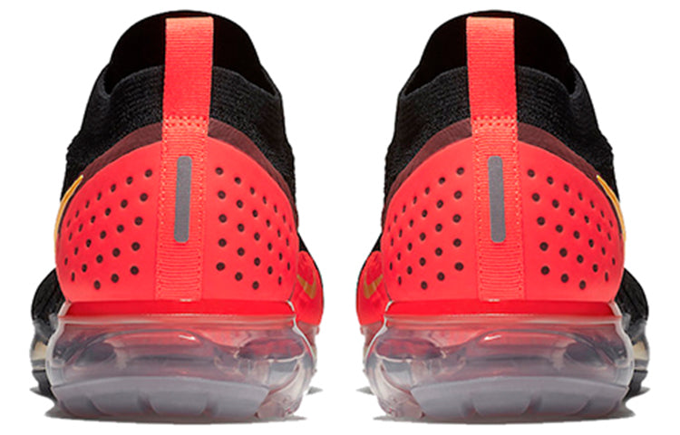 Nike Air VaporMax Flyknit 2 Black Laser Orange 942842-005 KICKSOVER