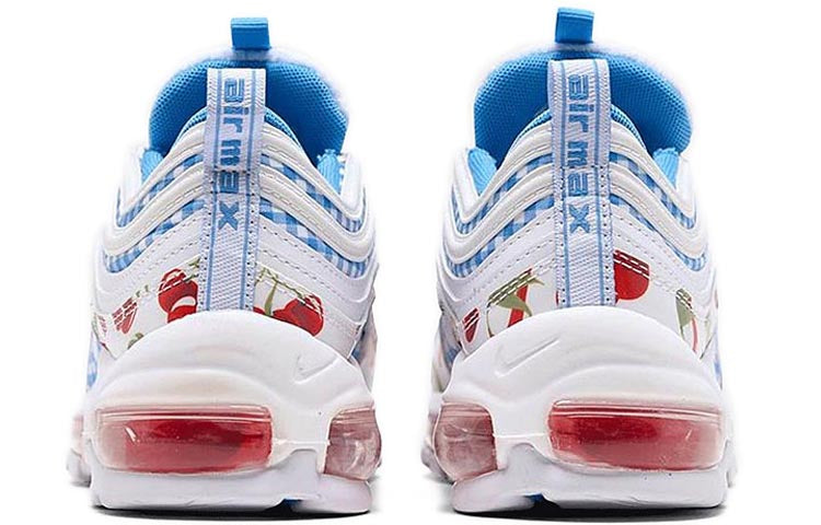 Nike Air Max 97SE 'Cherry Picnic' GS White/Track Red/University Blue/White CW5806-100 KICKSOVER