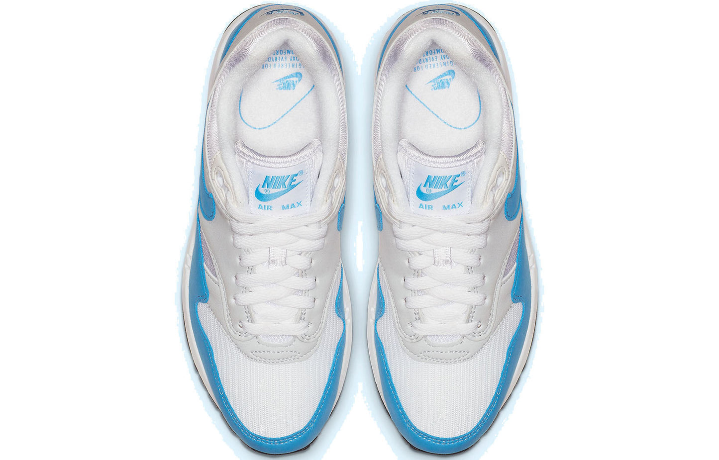Nike Womens Air Max 1 'University Blue' White/University Blue/Neutral Grey BV1981-100 KICKSOVER