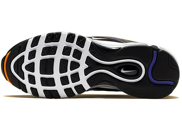 Womens Air Max 97 'Multi Stitching' Black/Psychic Purple-University Gold-White CK0738-001 KICKSOVER