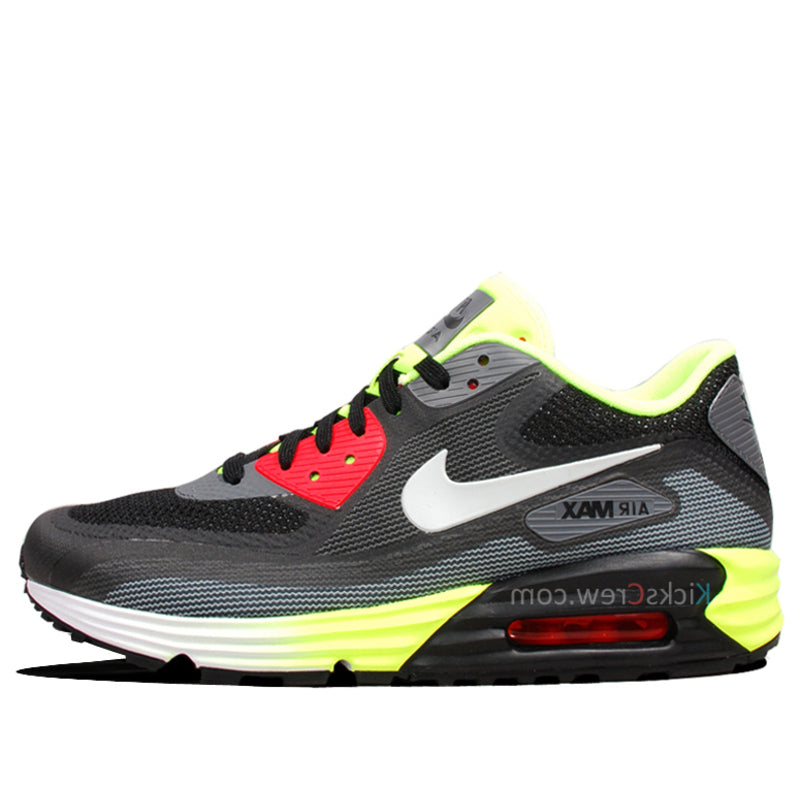 Nike Air Max 90 Lunar C3.0 Black Dark Grey Volt 631744-001 KICKSOVER