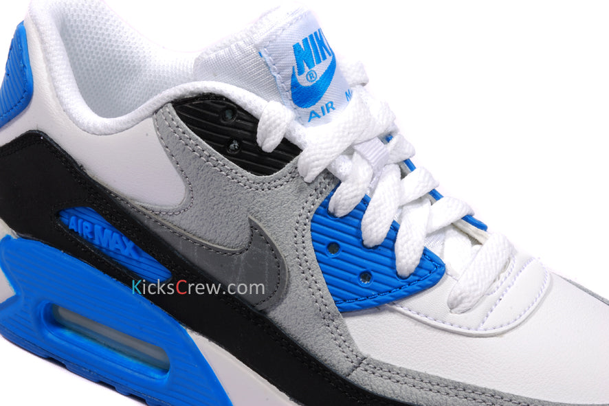 Nike Air Max 90 LTR Leather GS White Photo Blue 724821-101 KICKSOVER
