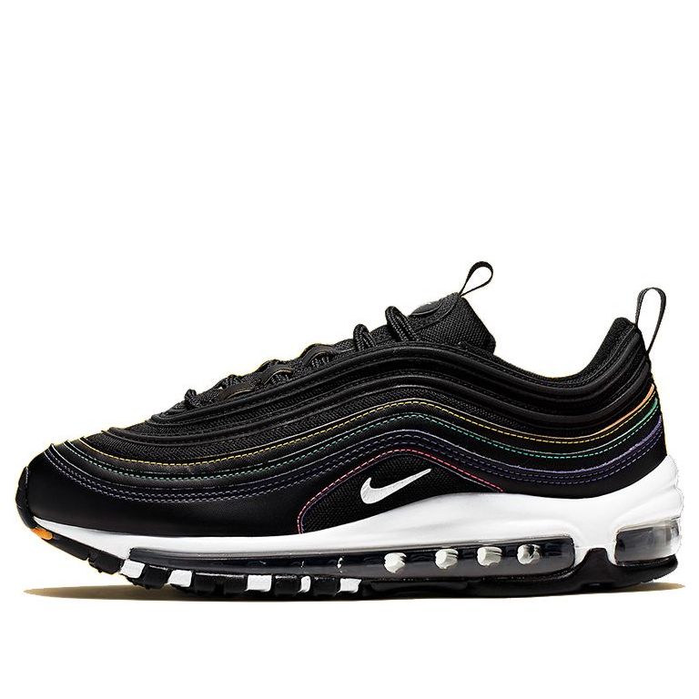 Womens Air Max 97 'Multi Stitching' Black/Psychic Purple-University Gold-White CK0738-001 KICKSOVER