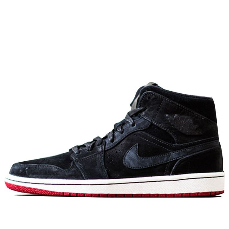 Air jordan 1 mid nouveau black red hotsell