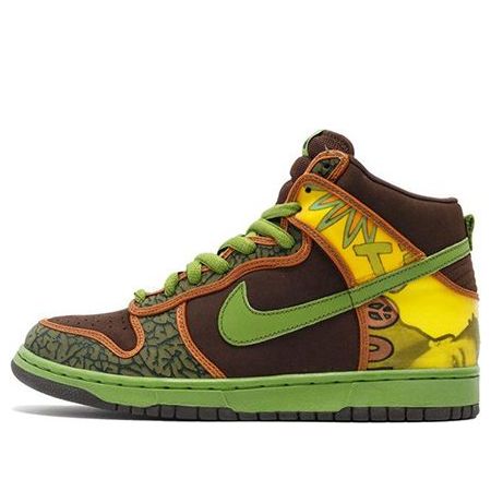 Nike Dunk High Pro SB Skateboard 'De La Soul' Baroque Brown/Altitude Green 305050-231 sneakmarks