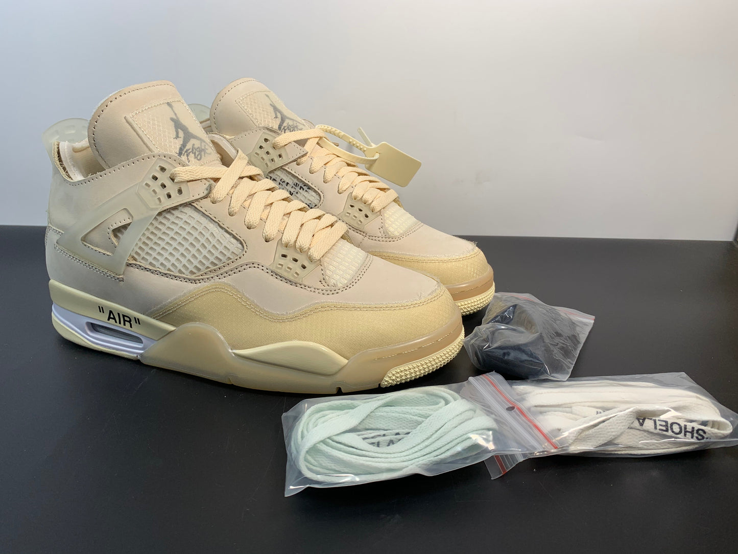 OFF-WHITE x Air Jordan 4 WMNS Mid Sail  CV9388-100