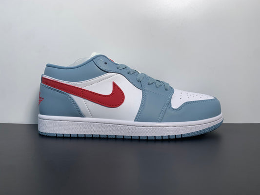 Air Jordan 1 Low Blue Whisper Dune Red DC0774-164