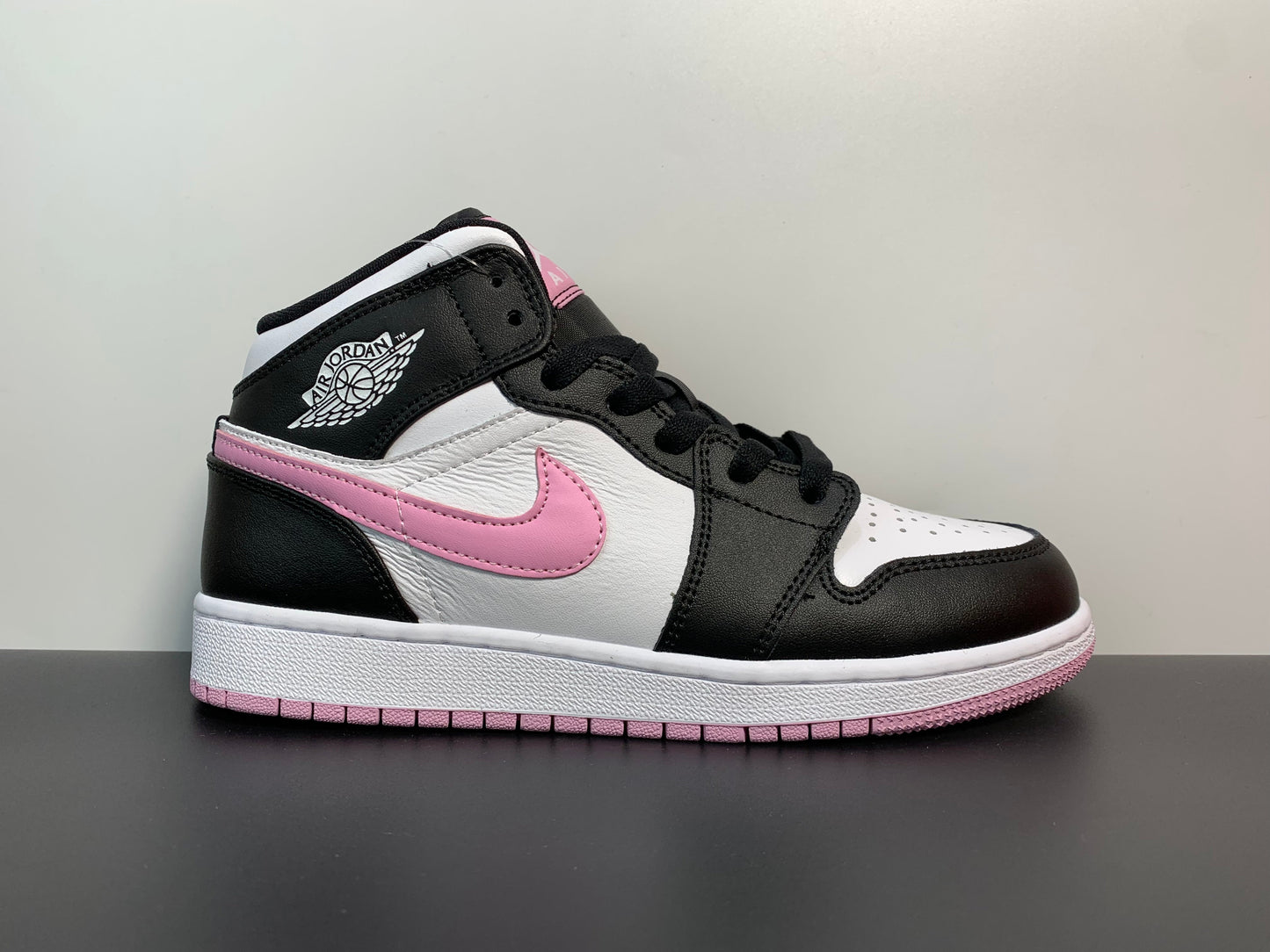 Air Jordan 1 Mid GS Pink and White Panda