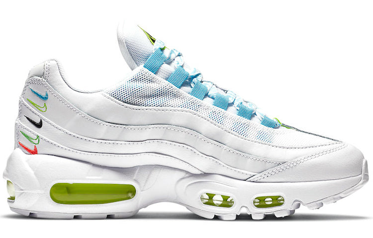 Womens Air Max 95 SE 'Worldwide Pack' White/White/Volt/Blue Fury CV9030-100 sneakmarks