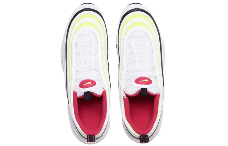 Nike Air Max 97 GS 'White Rush Pink Volt' White/Rush Pink-Black-Volt CJ9978-100 KICKSOVER