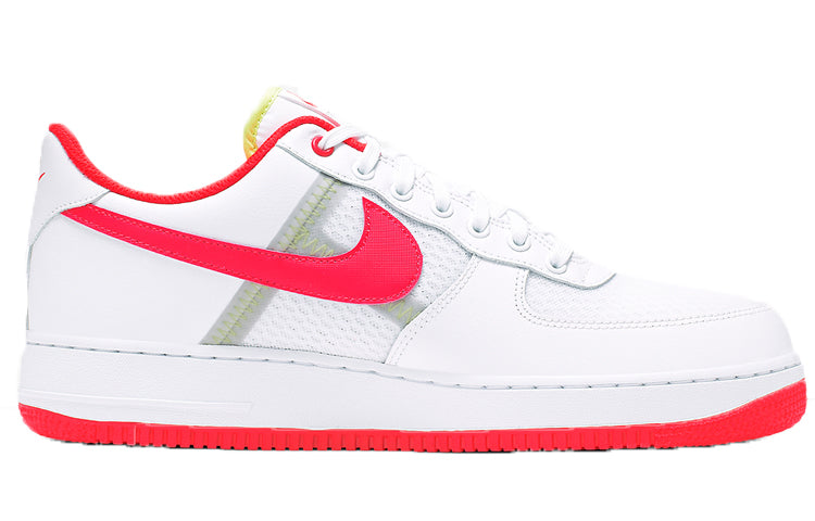 Nike Air Force 1 Low 'Transparent White Crimson' White/Bright Crimson-Barely Volt CI0060-102 KICKSOVER