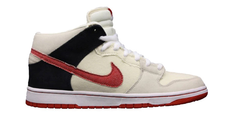 Nike Dunk Mid Pro SB Skateboard 'Ryu' Buff/Sport Red-Black 314383-200 sneakmarks