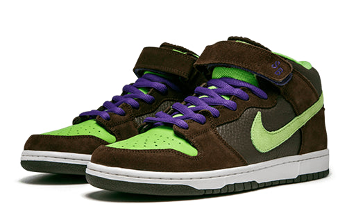 Nike Dunk Mid Pro SB Skateboard 'Donatello' Baroque Brown/ Radiant Green 314383-231 sneakmarks