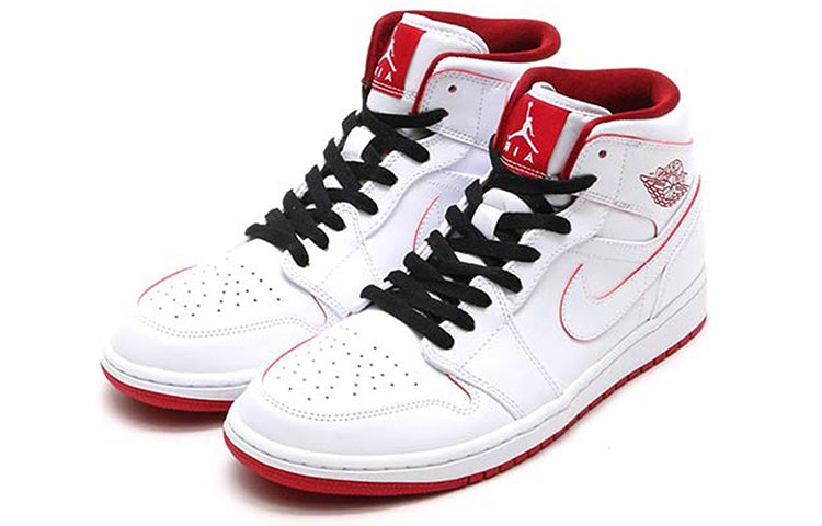 Air Jordan 1 Mid White Gym Red 554724-103