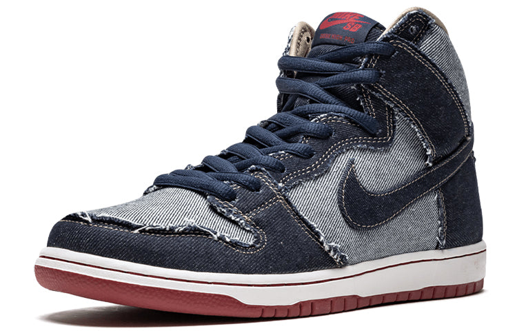 Nike SB Skateboard Dunk High TRD QS Midnight Navy - Denim 881758-441 sneakmarks