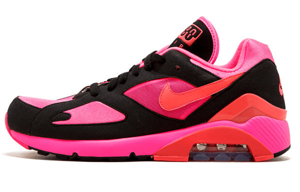 Nike Comme des Garcons x Air Max 180 Black Pink Laser Pink/Solar Red-Black AO4641-601 KICKSOVER