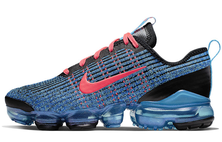 Nike Air VaporMax Flyknit 3 GS 'Blue Fury' Blue Fury/Flash Crimson-Black BQ5238-401 KICKSOVER