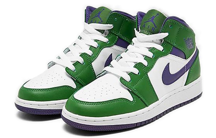 Air Jordan 1 Mid'Hulk' GS Aloe Verde/Court Purple/White 554725-300