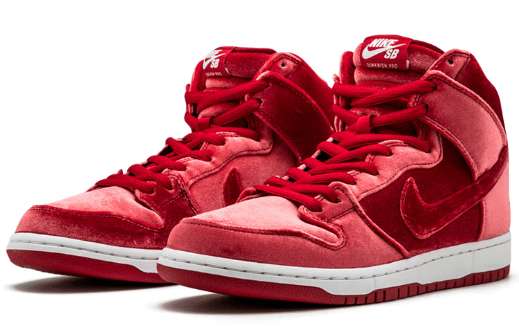 Nike SB Skateboard Dunk High Premium Red Velvet 313171-661 sneakmarks